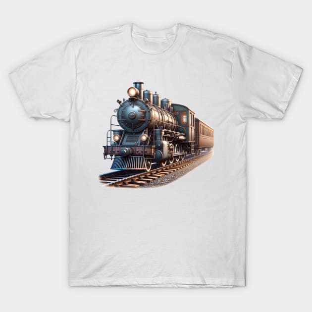 Vintage Train T-Shirt by Andonaki